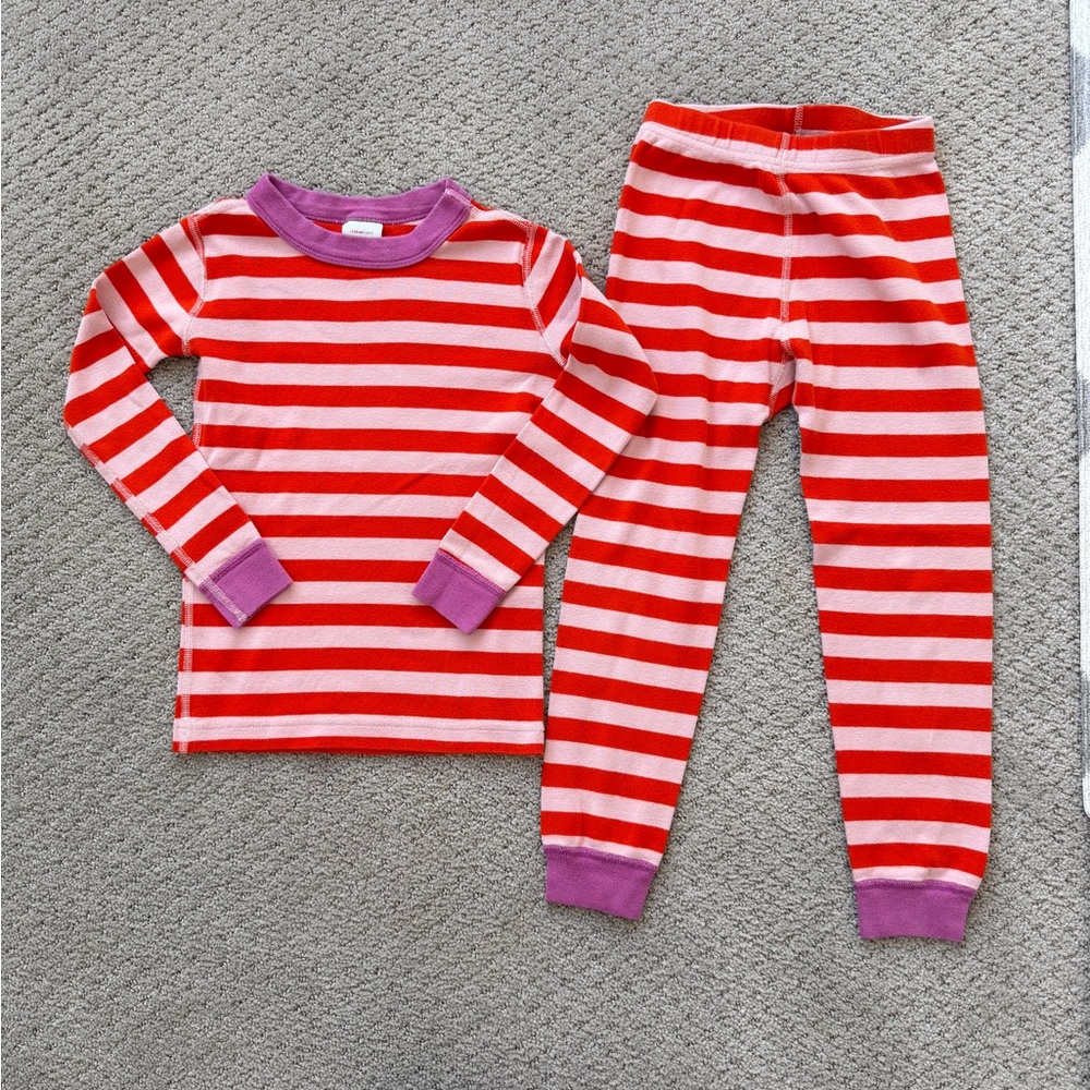 Hanna andersson Striped Red and Purple Kids Pajamas